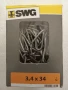 U-образни пирони / Скоби за ограда – Горещо поцинковани 3.4x34mm – 1кг, снимка 1