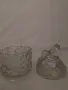 Стара стъклена захарница-бонбониера българска, снимка 5