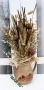 Сухи треви и натурални материали във ваза, снимка 3