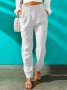 Дамски летен едноцветен панталон с ластик на талията, 9цвята - 023, снимка 3