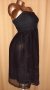 SPRIT M Черна рокля от тюл с релефна бродерия , снимка 2