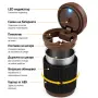 Автомобилен пепелник с LED и стоманен контейнер 12 cm, снимка 3