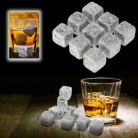 Кубчета за Изстудяване Whiskey Stones Whisky Stones Каменни Ледчета за Уиски Ракия Алкохолни Напитки, снимка 2 - Домашни напитки - 41381829