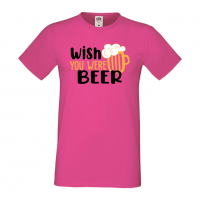 Мъжка тениска Wish you were beer,Бира,Бирфест,Beerfest,Подарък,Изненада,Рожден Ден, снимка 7 - Тениски - 36389452