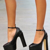 Обувки на ток - черна кожа - VT1, снимка 2 - Дамски обувки на ток - 31896933