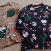 Коледни блузи размер 134, снимка 1 - Детски Блузи и туники - 41626497