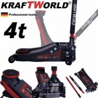 Немски нископрофилен крик KraftWorld 4 тона с две помпи Професионален, снимка 1 - Други инструменти - 41818594
