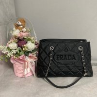 Черна чанта Prada  код SG115, снимка 3 - Чанти - 38890326