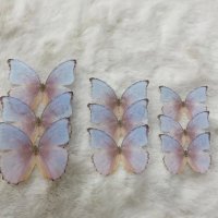 ядивни ядливи пеперуди вафлена хартия пъстроцветни за консумация украса на торта и мъфини, снимка 4 - Други - 26857504