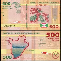 ❤️ ⭐ Бурунди 2018 500 франка UNC нова ⭐ ❤️, снимка 1 - Нумизматика и бонистика - 44445947