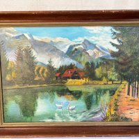 Маслена картина "Лебедово Езеро" №1128, снимка 2 - Картини - 34734427