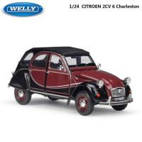 1:24 Метални колички: Citroen 2CV6 Charleston (Ситроен) Welly, снимка 1 - Колекции - 44512149