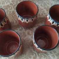 Български керамични чаши за вино.  , снимка 2 - Чаши - 41936102