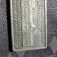 Плакет Метална визитна картичка на Монетния двор посребрена , снимка 4 - Други ценни предмети - 36398670