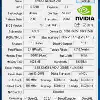 Продавам видео карта nVidia Asus 210-SL-1GD3-BRK - GT210 64bit 1GB DDR3 HDMI DVI VGA LP PCI-E, снимка 5 - Видеокарти - 41019810