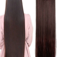 Качествена дълга коса/ цял екстеншън за по-голям обем и дължина, снимка 2 - Аксесоари за коса - 44726697