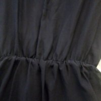 черна лятна рокля, несиметрична, размер 34, снимка 2 - Рокли - 40854669