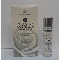 Дълготрайно арабско олио - масло Al Rehab MUSK ROSE 6 мл Бял мускус, роза и жасмин 0% алкохол, снимка 3 - Унисекс парфюми - 42361834