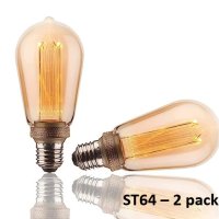 Винтидж LED лампа ESIP, филаментна крушка Edison, стил ретро, E27, 4 W, 1800 K., снимка 3 - Крушки - 41591093