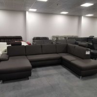 Кафяво-сив кожен ъглов диван с функция ракла "CARO", снимка 11 - Дивани и мека мебел - 39954736