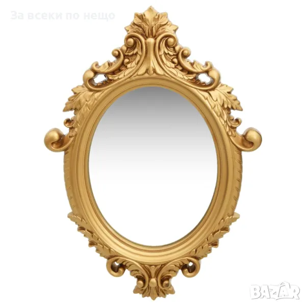 Стенно огледало, стил замък, 56x76 см, златисто, снимка 1