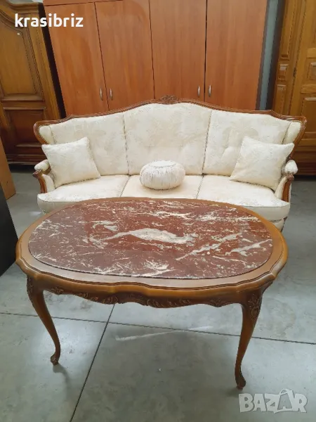 К-т Бароков Диван и Барокова Маса с Мраморен плот-внос от Германия!...Като Нови!..., снимка 1