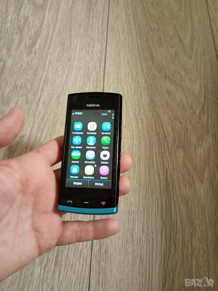 Nokia 500 Blue and Black БГ меню, снимка 1