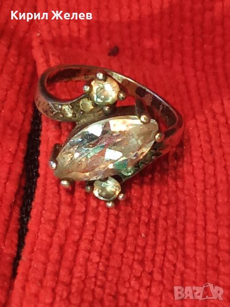 СКЪПОЦЕНЕН РЕТРО АРТ ПРЪСТЕН СРЕБРО 925 с ЮВЕЛИРНО ФАСЕТИРАНИ БЛЕСТЯЩИ ЦИРКОНИ 36128, снимка 1