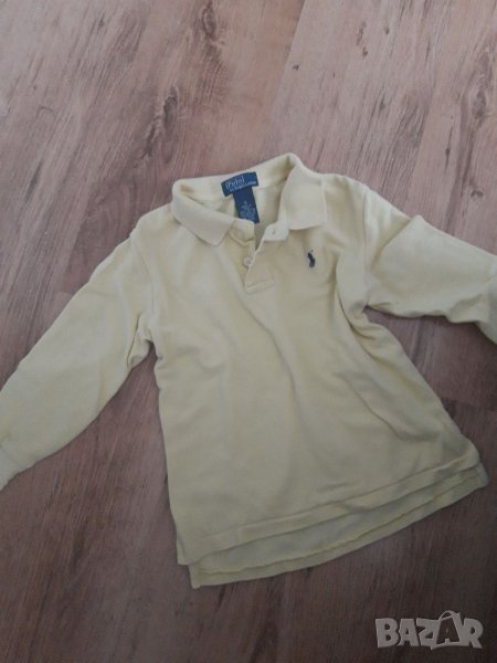 5-6г 116см Блуза с дълъг ръкав  Polo  памук  бледо жълто Блузка без следи от употреба, снимка 1