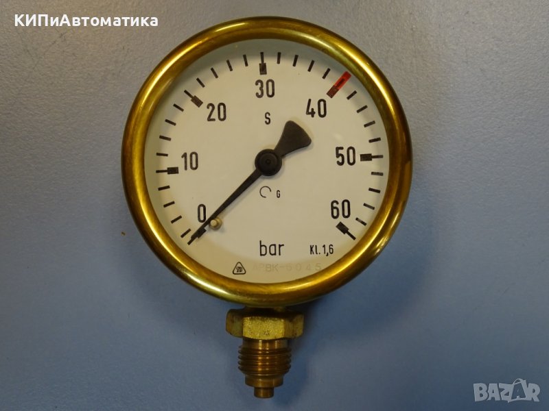 Манометър Drager Emerson Ф63, 60 bar, снимка 1