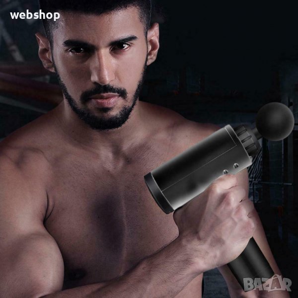 Ръчен масажор, Акумулаторна батерия, 6 степени, 4 приставки, 22х6,5х23 см, снимка 1