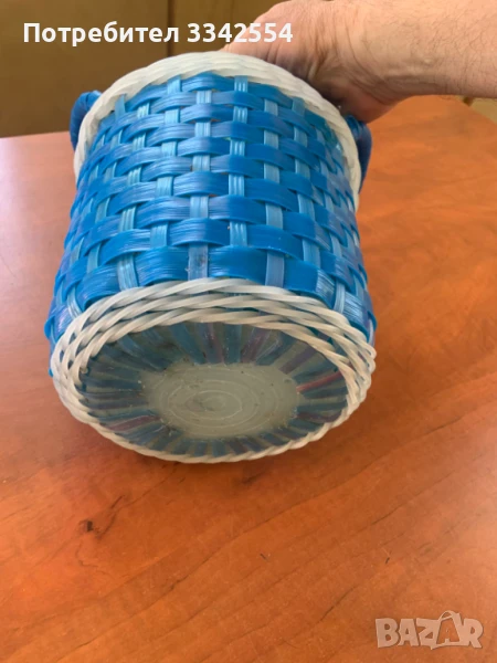БУРКАН СТЪКЛО ПЛЕТЕН ОТ СОЦА ЗА ТУРШИЯ-4 ЛИТРА, снимка 1