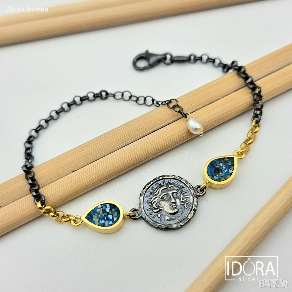 Сребърна гривна: "Офелия", снимка 1