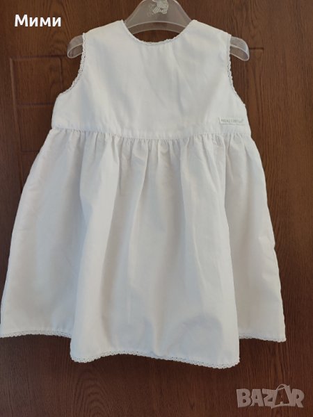 Бяла рокля 9-12 месеца, снимка 1