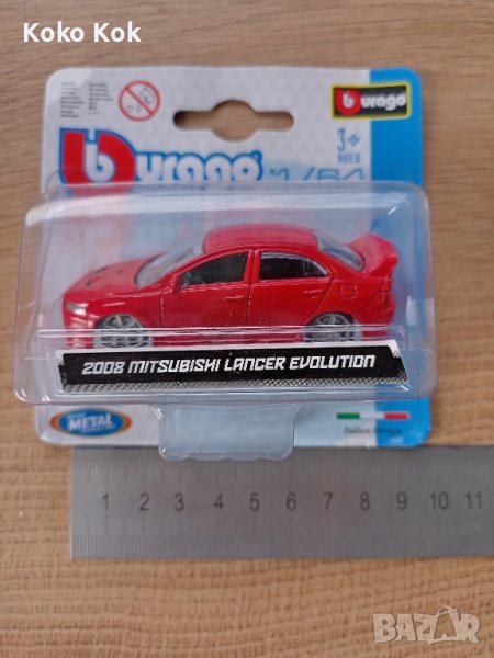 Bburago Mitsubishi Lancer Evolution, снимка 1