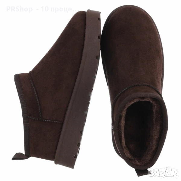 Дамски зимни боти до глезена, Тъмно Кафяви/ Черни/ Светло кафяви, снимка 1