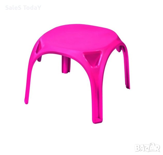 Детска масичка, пластмаса, розова 55х55х48см, снимка 1