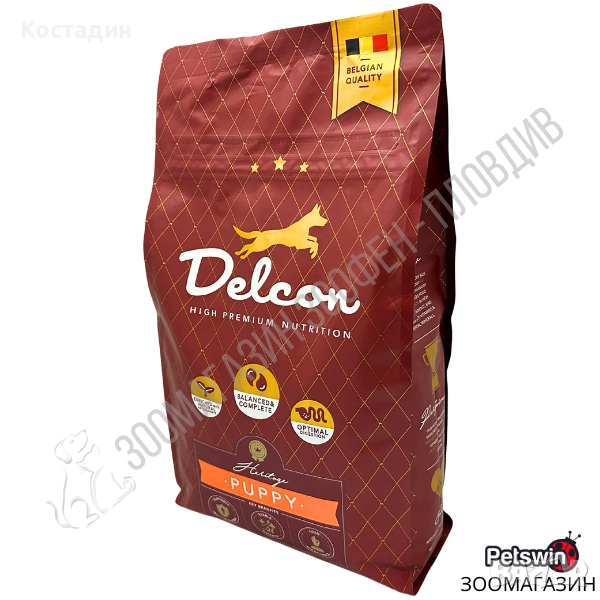 Пълноценна Храна за Подрастващи Кучета - Puppy - 12кг - Delcon Puppy, снимка 1