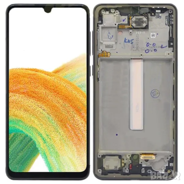 Дисплей за Samsung A33, 5G, A336, тъч скрийн, с рамка, екран, тъчскрийн, 6.4", A336B, A336U, A336E, снимка 1