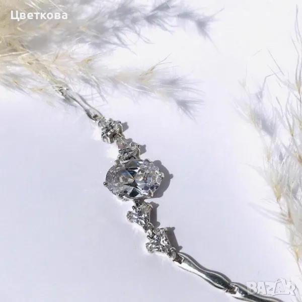 Гривна сребро 925 с родиево покритие,, снимка 1