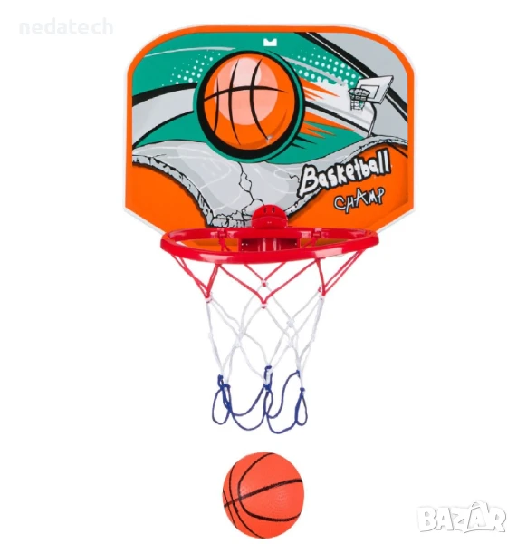 Баскетболен кош и топка, 30x23см., снимка 1