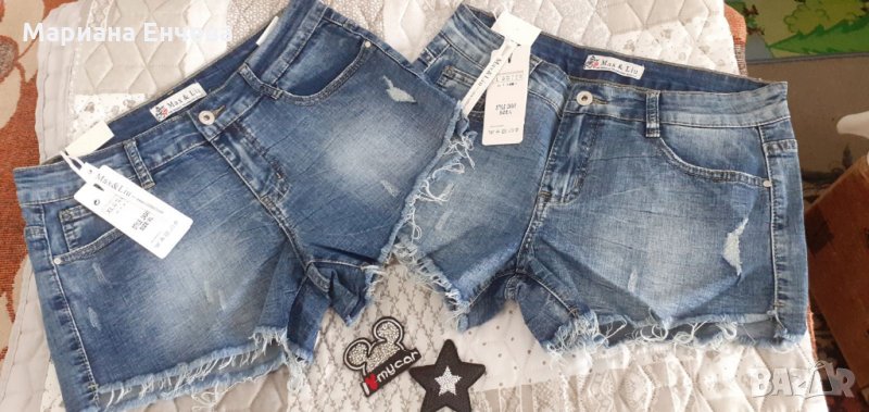 Дамски къси дънкови панталонки, снимка 1