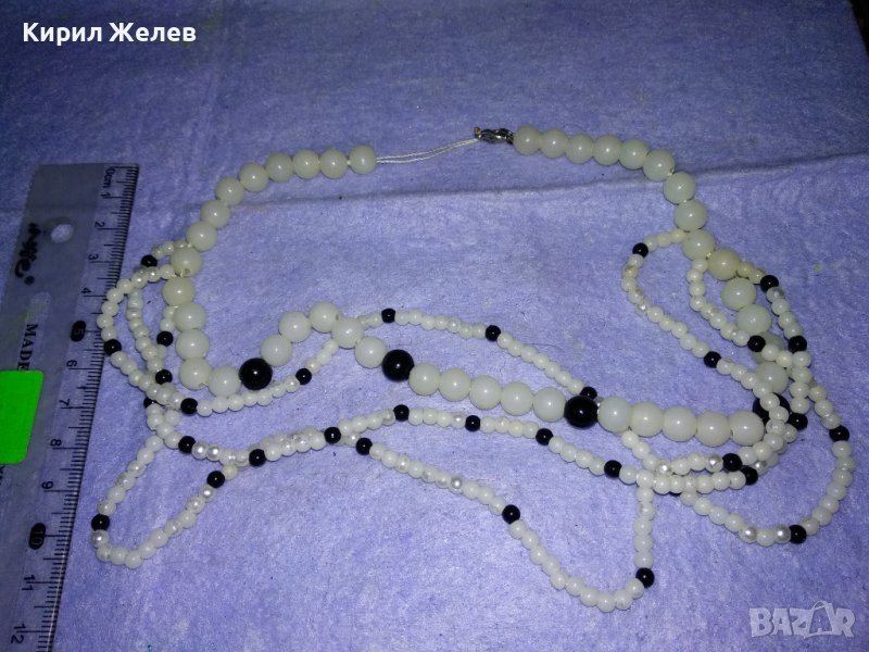 ВИНТИДЖ АРТ ОГЪРЛИЦА КОЛИЕ ГЕРДАНЧЕ НАКИТ ПОЛИМЕРНИ МЪНИСТА ХЕНД МЕЙД УКРАШЕНИЕ 34685, снимка 1