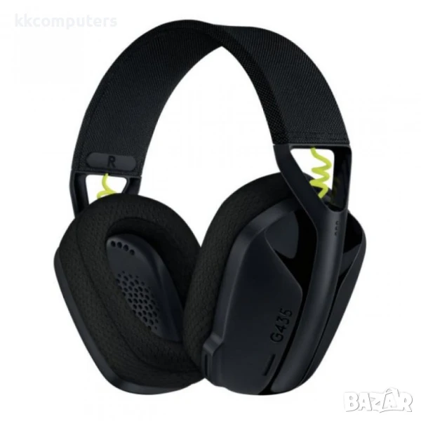 Logitech G435 Lightspeed Wireless, Микрофон, Черни Геймърски Безжични Слушалки, снимка 1