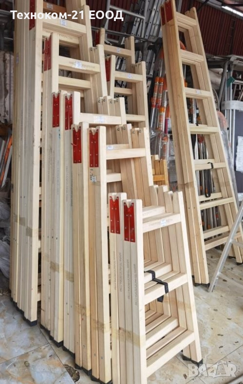 Стълби дървени двураменни, снимка 1