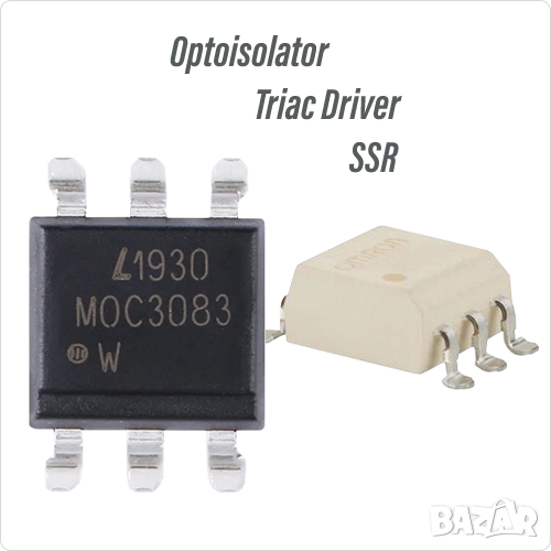 Оптотриак,Triac Driver,SSR smd,AQH2223,G3VM-62F,MOC3021,MOC3062,MOC3083,PC817, снимка 1