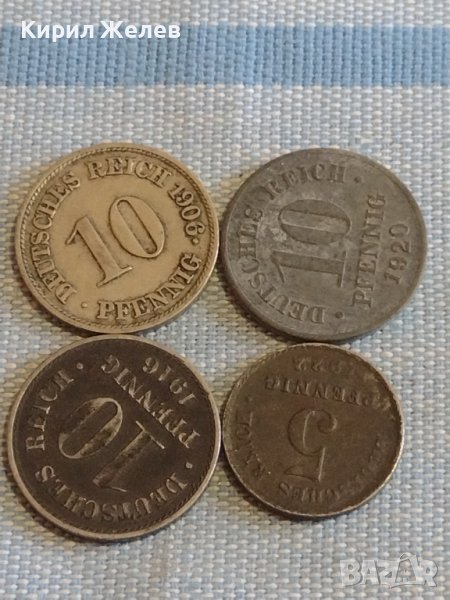 Четири монети стари редки пфенинг Германия различни години за КОЛЕКЦИЯ ДЕКОРАЦИЯ 31475, снимка 1