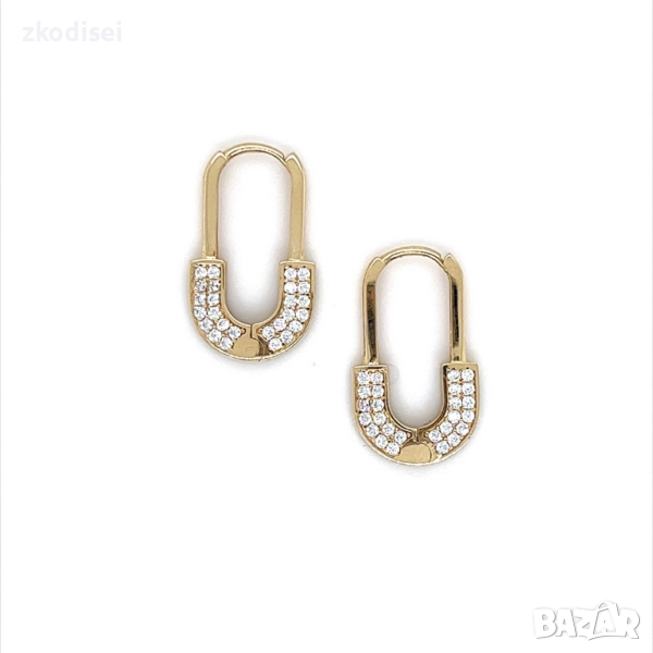 Златни обеци 2,89гр. 14кр. проба:585 модел:21956-5, снимка 1