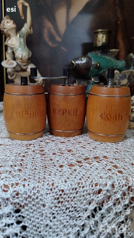 Комплект от три дървени буренца от едно време, , снимка 1