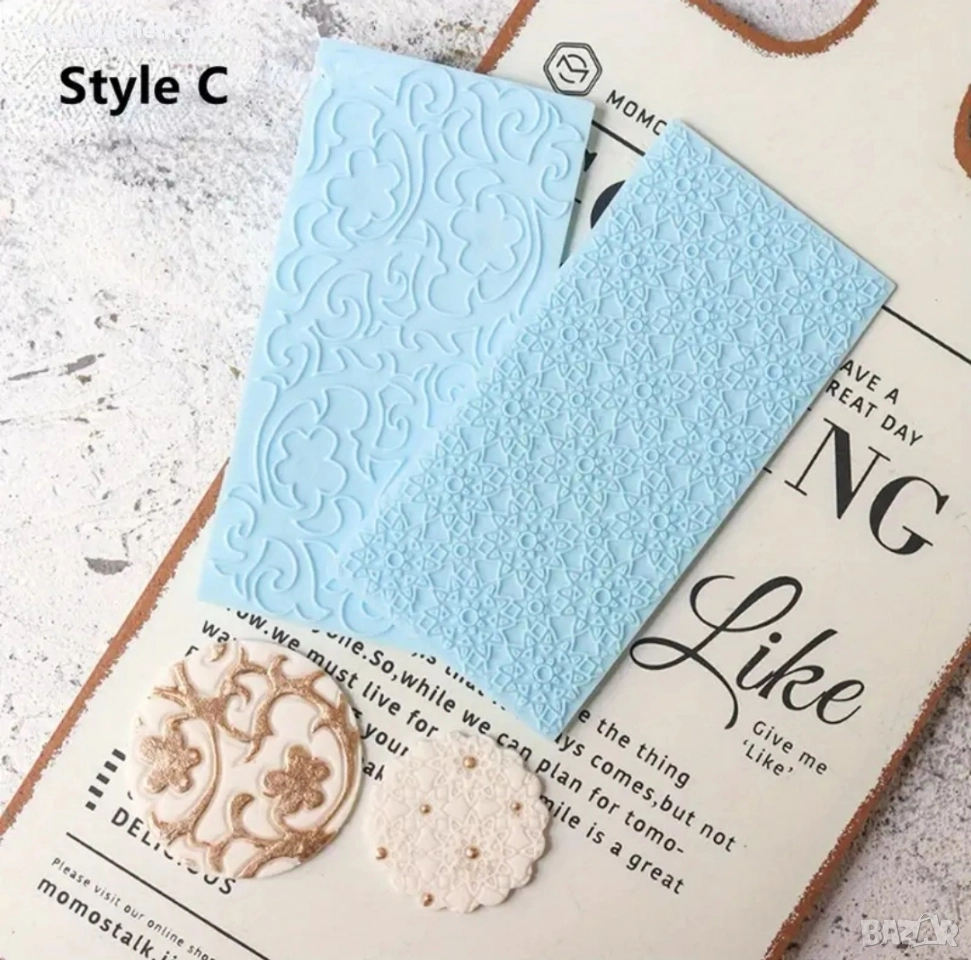 2 броя цвете слънце силиконова форма с релеф за фондан за декорация на торта , снимка 1